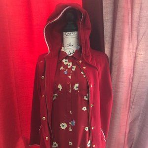 Ralph Lauren 100% Cotton Red Hoodie (Size L)